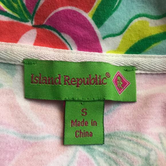 Island Republic Tropical Print Zip Up Jacket Womens Size Small Pockets - Picture 6 of 9